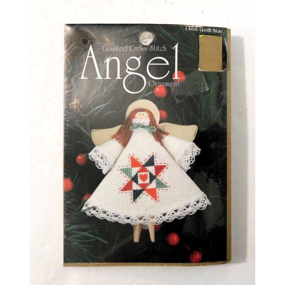 Designs for the Needle Quilt Star Angel Ornament Counted Cross Stitch Kit Sealed